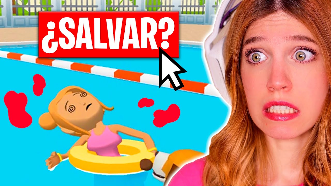 *PELIGRO* siendo SOCORRISTA en la PISCINA!! 🛟🌊 Simulador en Pool Rules | Laia Oli Juegos