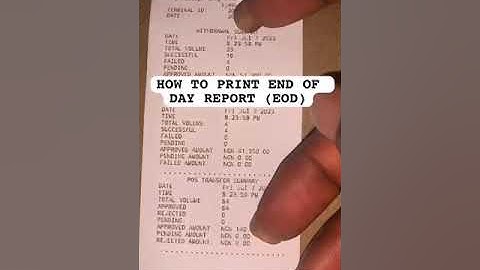 How to Print End of Day Report (EOD) on your Moniepoint POS Terminal