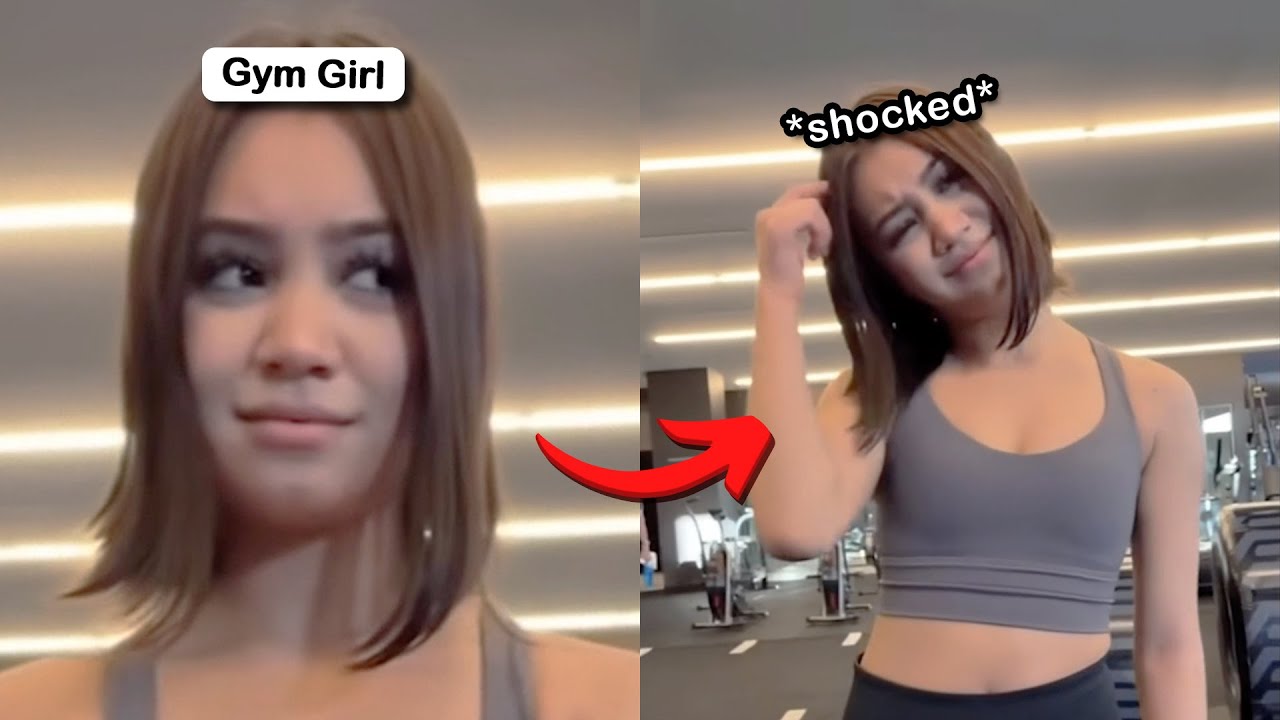 Gym Girl SHOCKED by Muscle Man