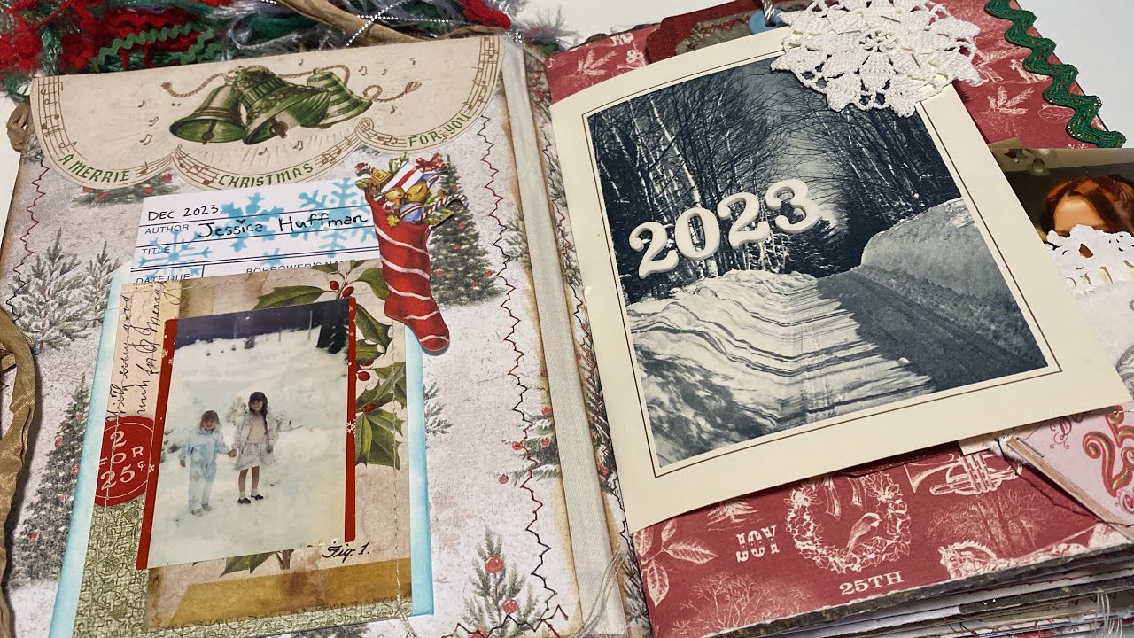 Completed junk journal flip through / December 2023 - YouTube