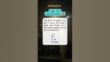 Logic test | Can you solve  #shorts #riddlemathzone #maths