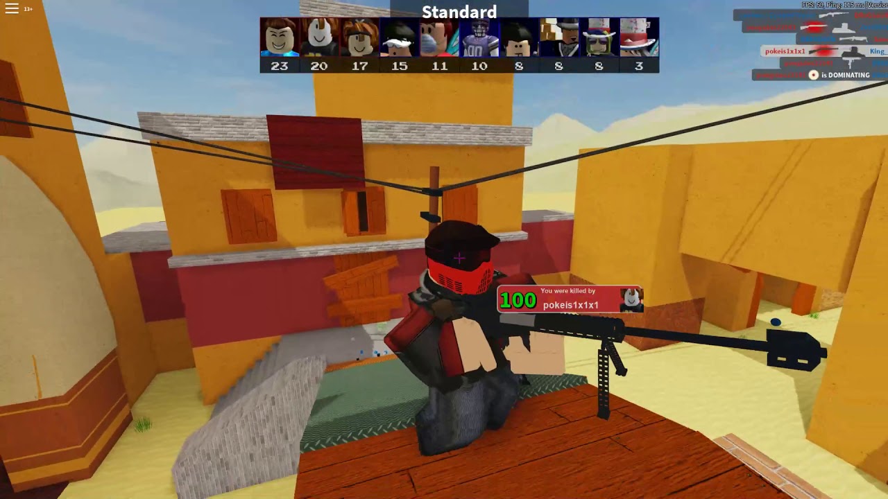 Playing Roblox Arsenal While Paintball Man Is Hypnotized Youtube