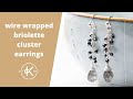 How To Make Wire Wrapped Briolette Cluster Bead Earrings | Kernowcraft