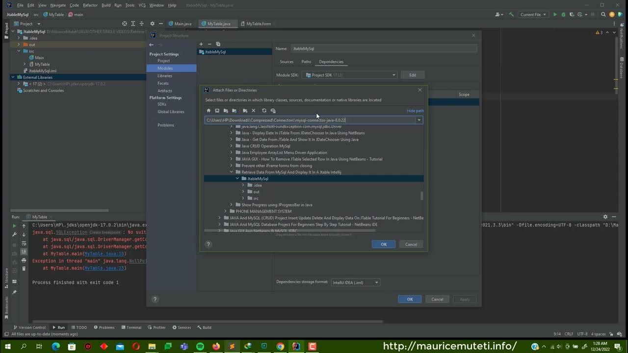 Add Mysql Connector Jar In Intellij