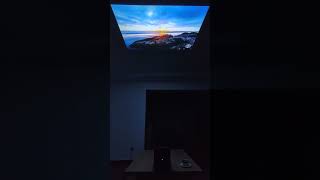 Ceiling projection on WANBO 2025 Mozart 1 Pro New Google TV Projector