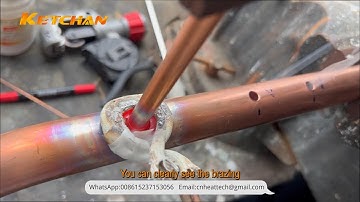 Brazing copper tube, joint and manifold with induction heating #HVAC