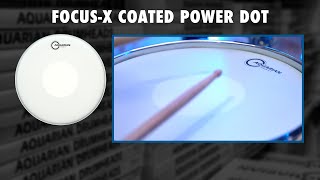 Aquarian Drumheads® TCFXPD-14 Focus-X™ Parche Caja 14" Texture Coated™ Power Dot™ Blanco video