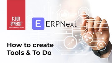 How to Manage Tools To DO in ERP Next