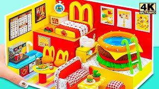 DIY Build McDonalds Bedroom, Kitchen, Beef Burger Pool from Clay 10+ DIY Miniature House Compilation