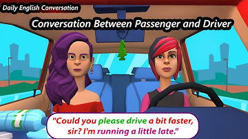 Conversation between driver and passenger | Daily English conversation practice-speaking