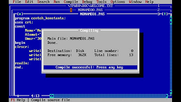Deklarasi Label, Const, dan Variabel Pada Pascal