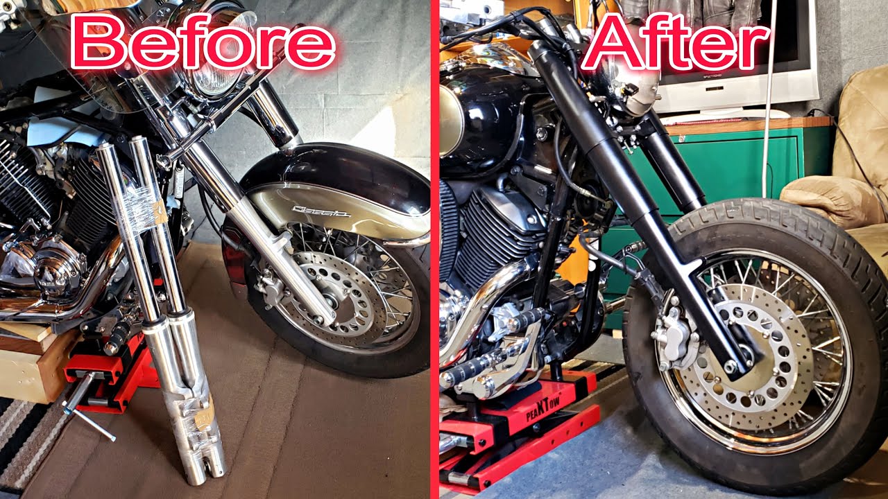 How To Paint Chrome Forks V Star 1100