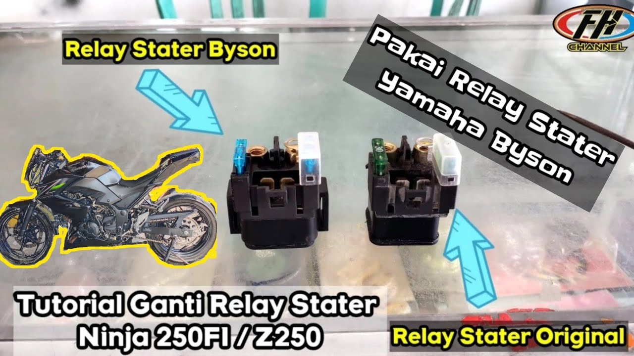 TUTORIAl Mengganti Relay/Bendik Stater Ninja 250FI/Z250 Pakai Relay/Bendik Yamaha Byson MURAH/HEMAT