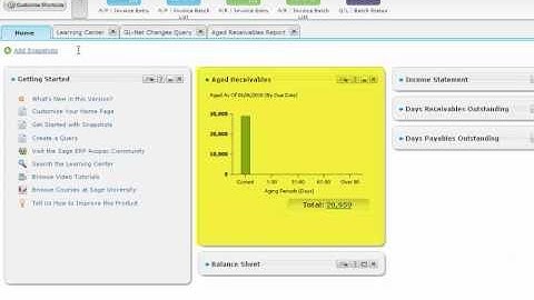 Snapshots in Sage ERP Accpac: Overview