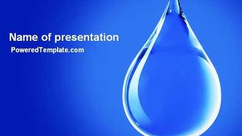 Drop Of Water PowerPoint Template by PoweredTemplate.com