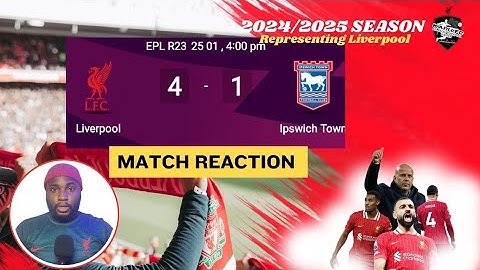 LIVERPOOL 4-1 IPSWICH Salah, Gakpo x2 and Szoboszlai on the scoreboard #liverpoolfans #YNWA