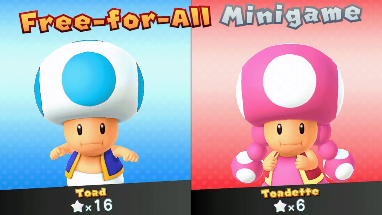 Mario Party 10 - Toad vs Toadette - Mushroom Park