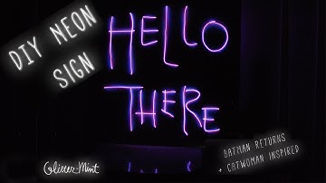 DIY Neon Sign // EL Wire Sign // Batman Returns