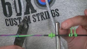 How to install a kisser button on a bow string