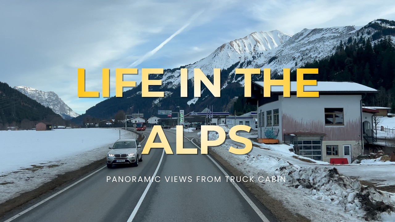 Austria Scenic Drive in the Alps | Winter Mountain Roads & Villages 4K