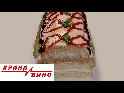 Video: Sendvič Torta Sa štapićima Haringe I Rakova