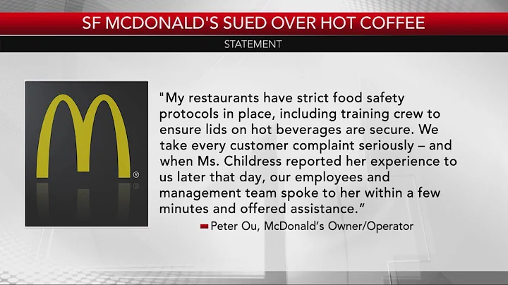 Woman sues San Francisco McDonald’s over ‘severe’ burns from hot coffee