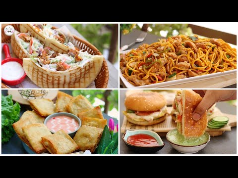 4 New Super Hit Iftar Recipes ❗ Shawarma Pockets, Chicken Chowmein, Box Patties & Anday Wala Burger