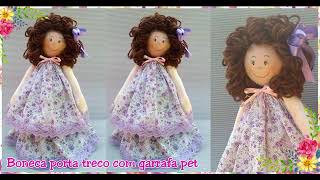 Boneca feita com Garrafa Pet   Diy   Reciclagem   Fácil de Fazer