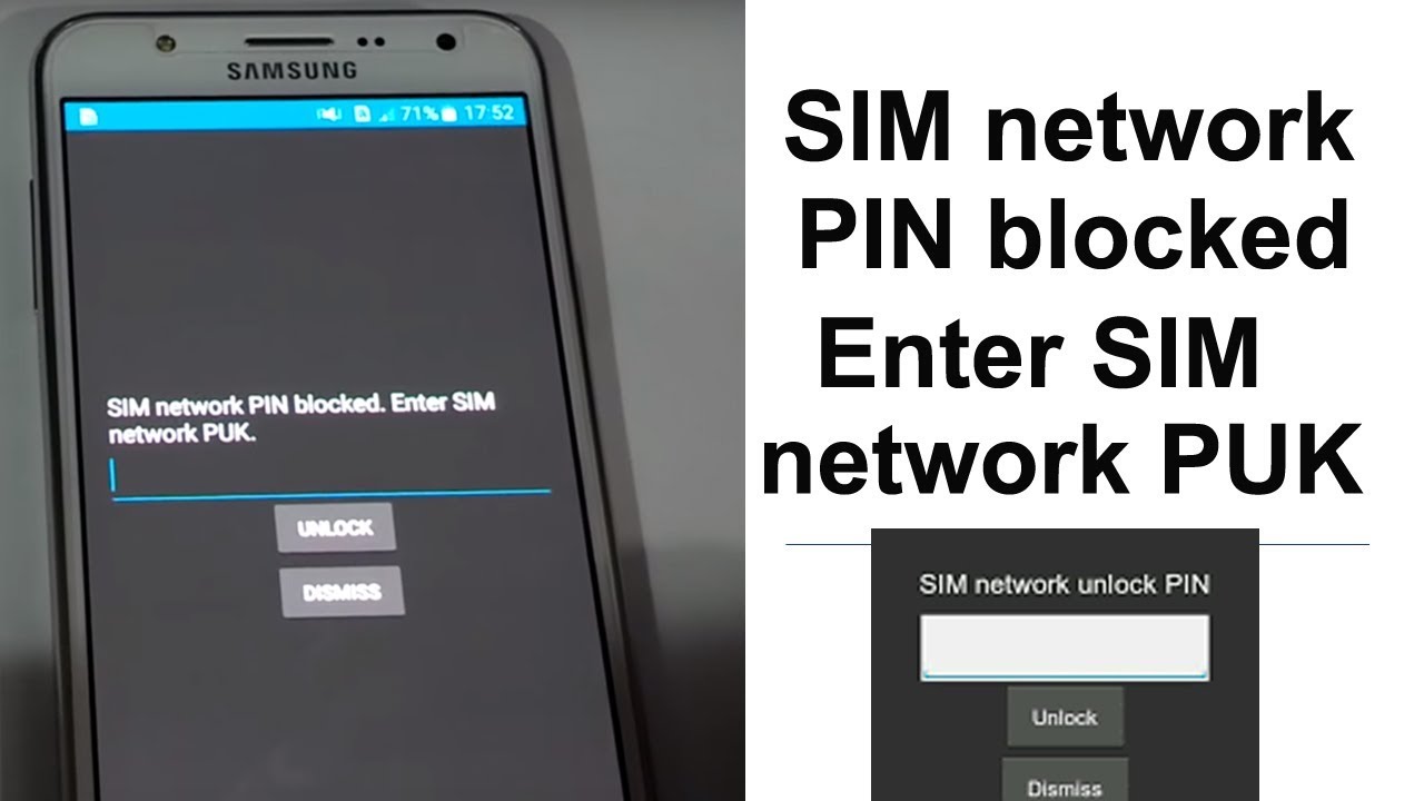 Sim Network Pin Blocked Enter Sim Network Puk Youtube