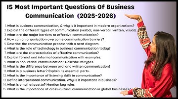 15 Important Business Communication Questions & Answers (2025) | B.Com, BBA, MBA Exams