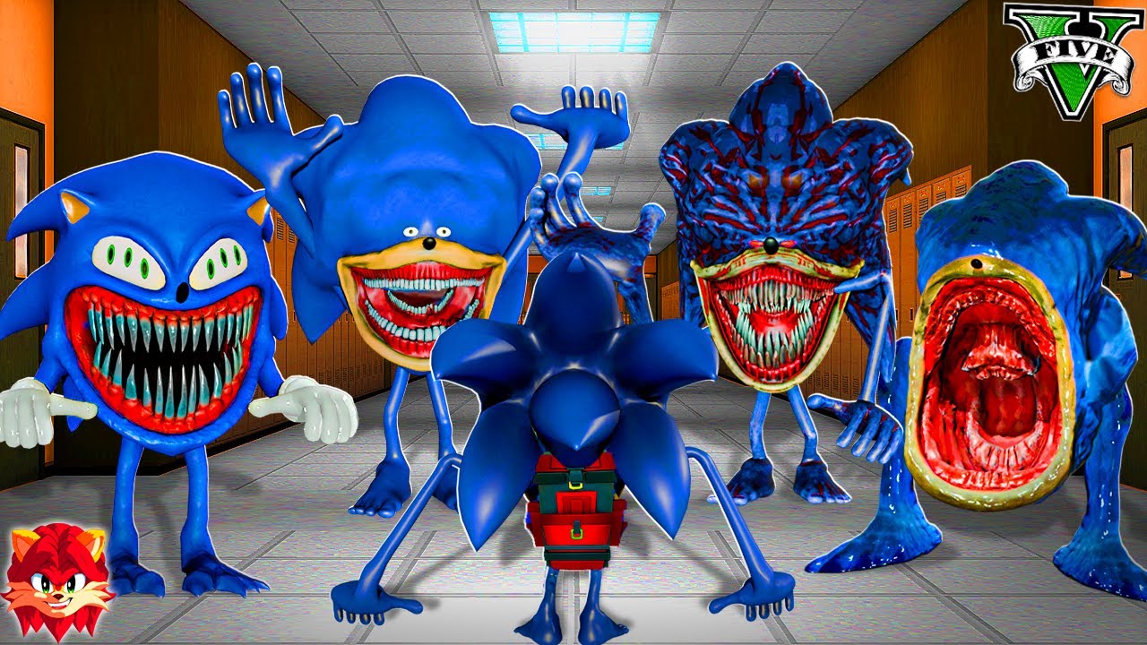 ENTERING THE SCHOOL OF SHIN SONIC MONSTERS in GTA 5 !! (Sonic