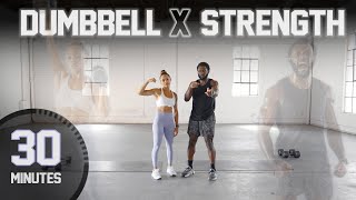 30 Minute Full Body Dumbbell Strength Workout No Repeat