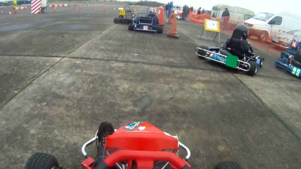 GoPro HD 250cc 2s First Race, Sliding, Tire Smoke! Coningsby Kart