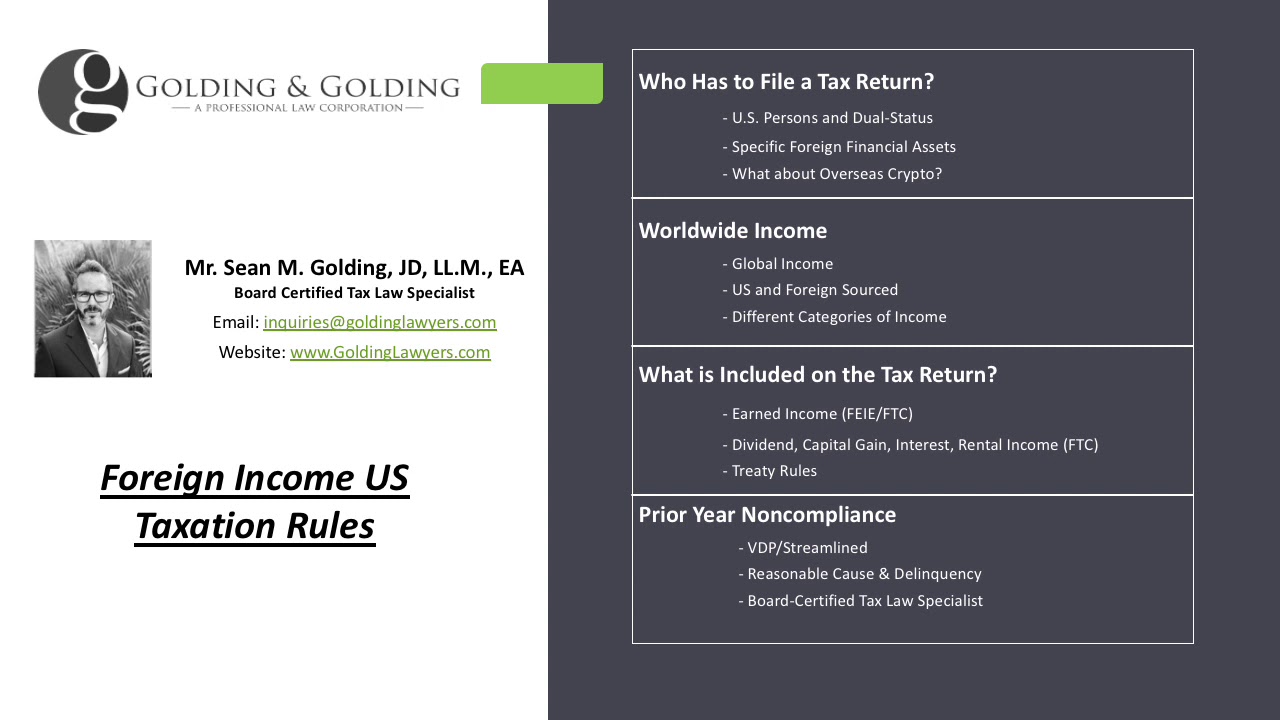How Is Foreign Income Taxed In Unites States New 2021