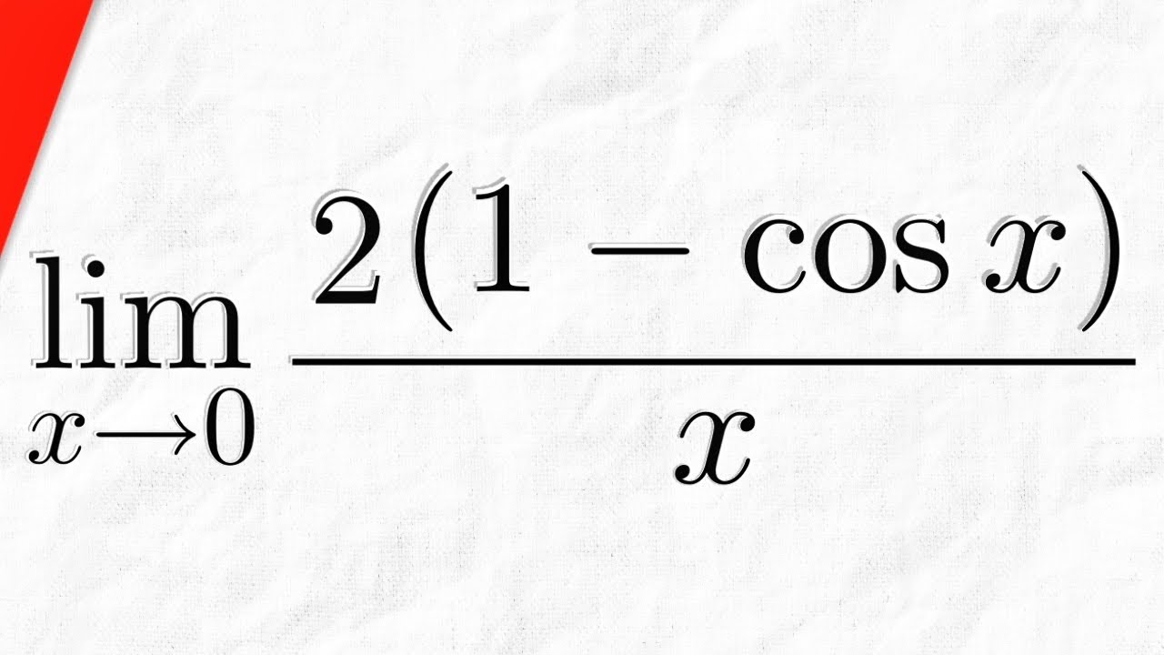 Limit Of 2 1 cosx x As X Approaches 0 Calculus 1 Exercises YouTube Limit Of 2 1 cosx x As X Approaches 0 Calculus 1 Exercises YouTube