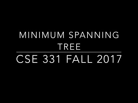 10/27/2017: Minimum Spanning