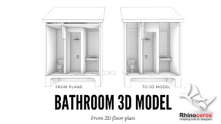 Rhino 3D From 2D floor plans to 3D model