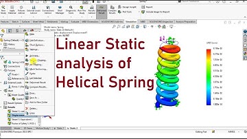Solidworks simulation tutorials |  Linear static analysis of Helical Spring