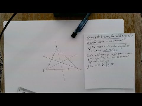 Vidéo: Comment Tracer La Médiane D'un Triangle