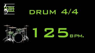 Video thumbnail of "125 BPM - 4/4 DRUM TRACK - ROCK"