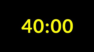40 Minute Timer With [Beep Sound Effect]