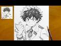 Drawing DEKU (Izuku Midoriya) from My Hero Academia | PENCIL SKETCH (Anime Art)