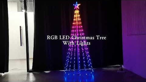 Scene Modes of App Control RGB LED Conical Christmas Tree #HelloFairyAPP #rgblights #DIY #ledlights