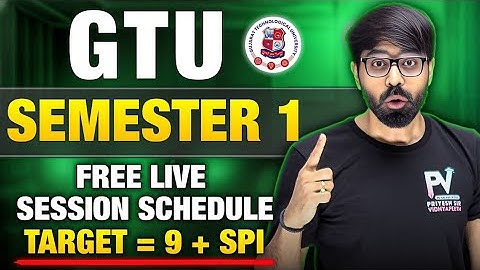 GTU SEM 1 FREE STUDENTS 🔥 LIVE CLASS SCHEDULE IN YOUTUBE 😱 ALL SUBJECTS 📢