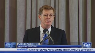 Vincent Price elected as 10th president of Duke University
