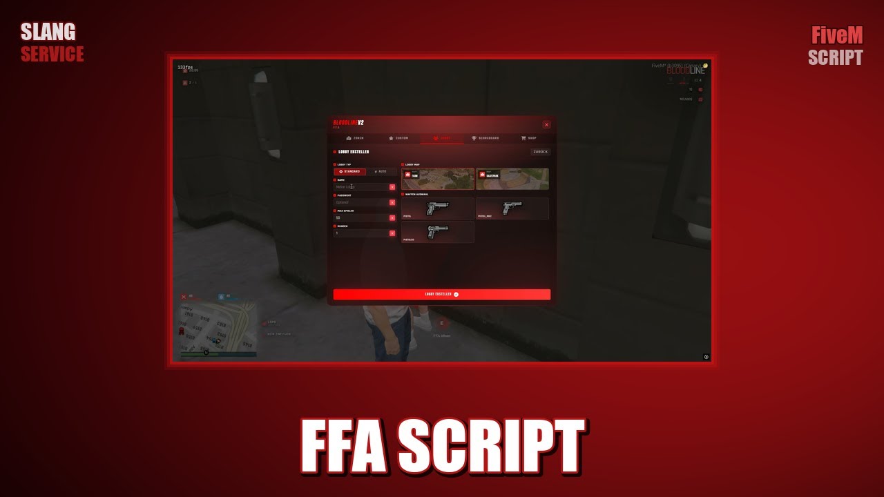 [Slang-Service] FFA Script Fivem Update [ESX] - YouTube