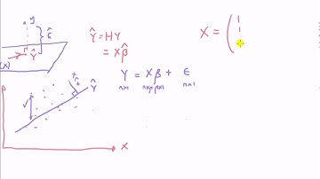 Hat matrix in bivariate regression