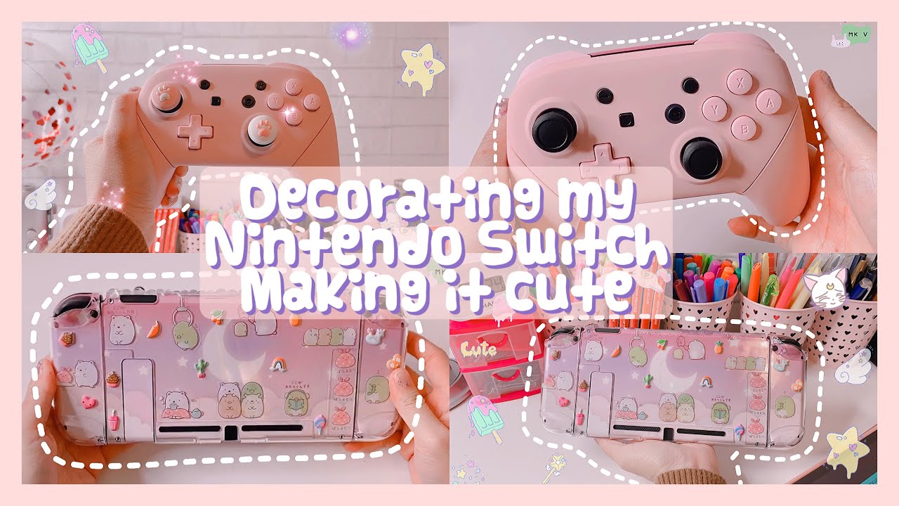 Decorating My Nintendo Switch Case Changing Procontroller Shell Kawaii Stickers Cheap Diy Case Youtube