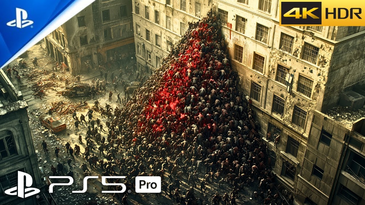 HORDE OF ZOMBIES (PS5 PRO) Realistic ULTRA Graphics [4K 60FPS] HDR World War Z