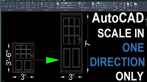 Autocad scale in One direction only । X or Y axis scaling Explained।